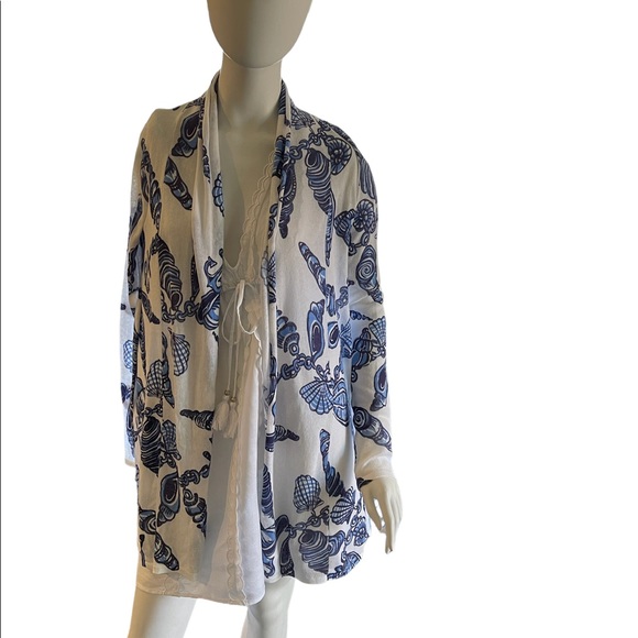 Lilly Pulitzer Sweaters - Lilly Pulitzer Open Front Seashell Print Sweater/Cardigan